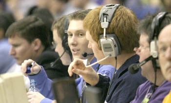 Matt Jaworski at the 2004 Men's Basketball Final Four game in Salem, Virginia